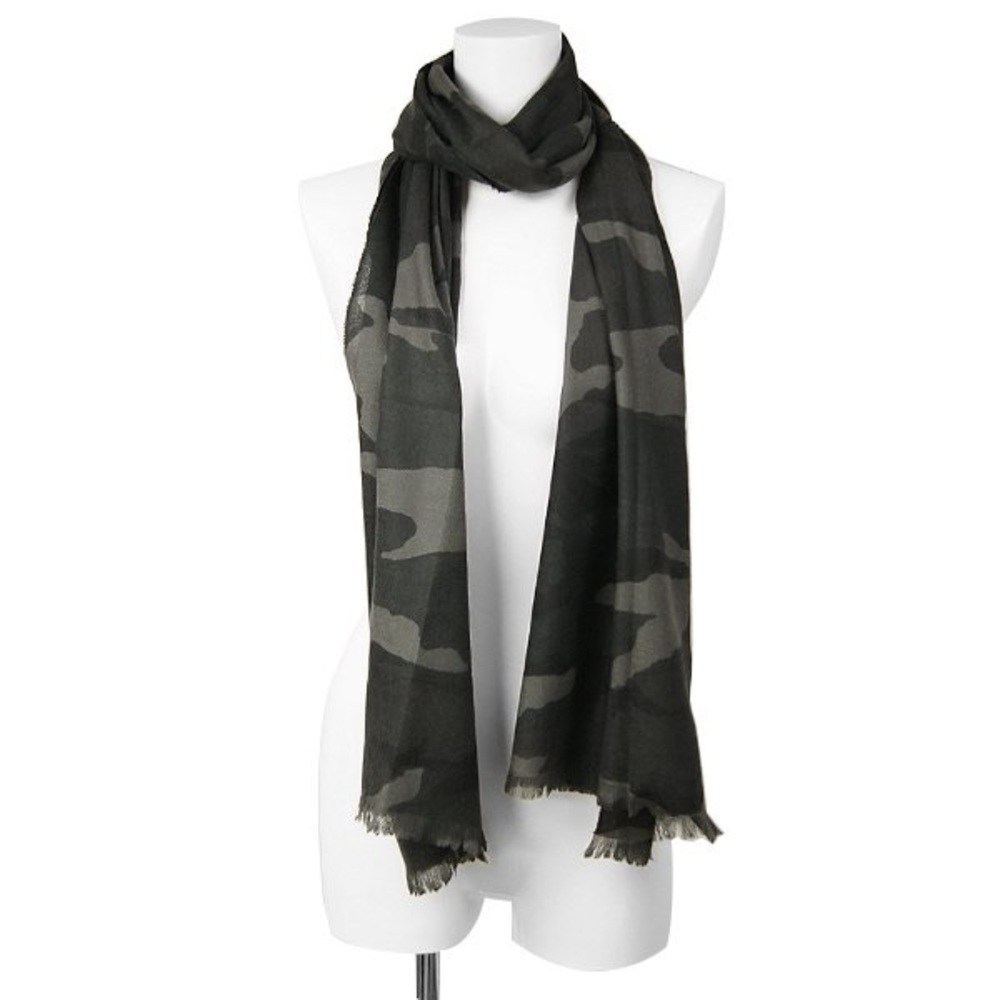 COACH Grey Camo Scarf